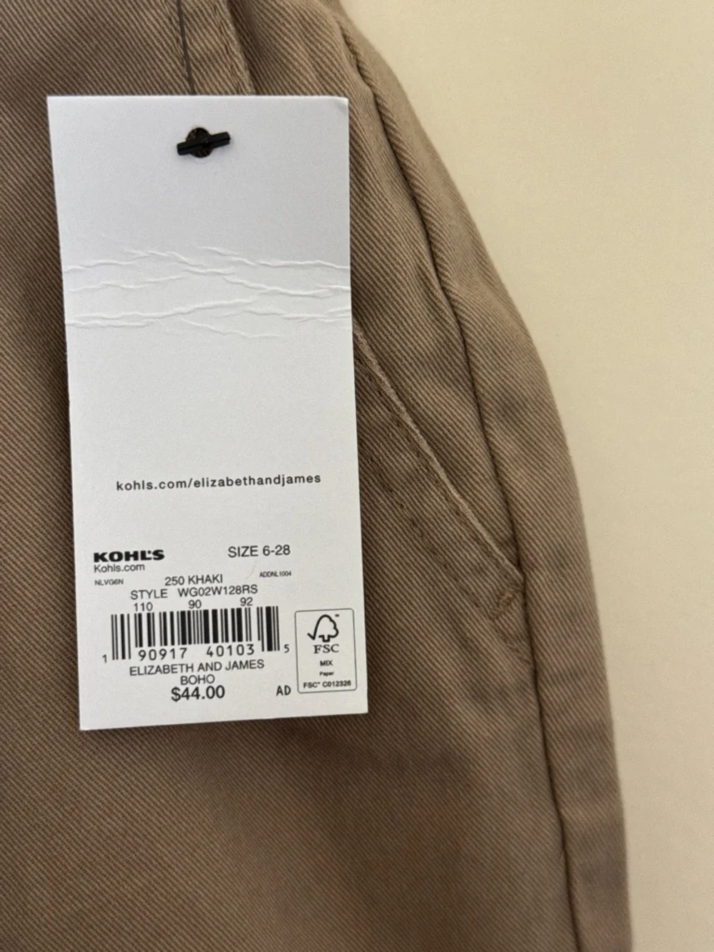 Elizabeth & James Women’s Paperbag Tie-Waist Women's Shorts size 6 / size 28